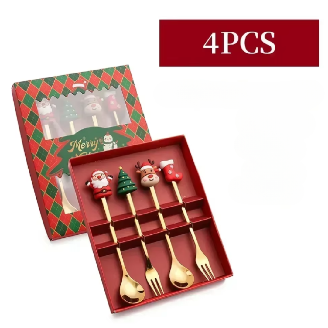 Christmas Dessert Cutlery Gift Set