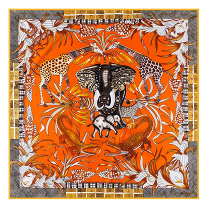 African Safari Silk Scarf (90cm x 90cm)