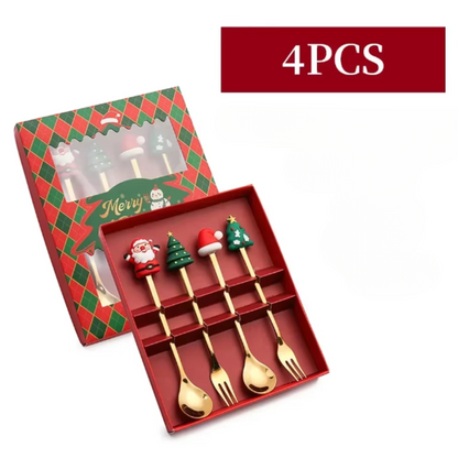 Christmas Dessert Cutlery Gift Set