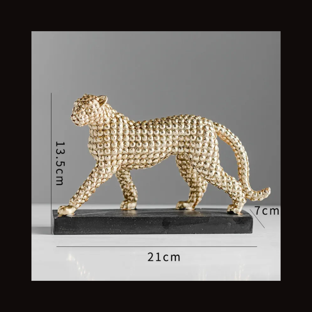 Gold Leopard Statue