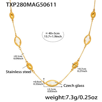 Celine Almond Rainbow Necklace