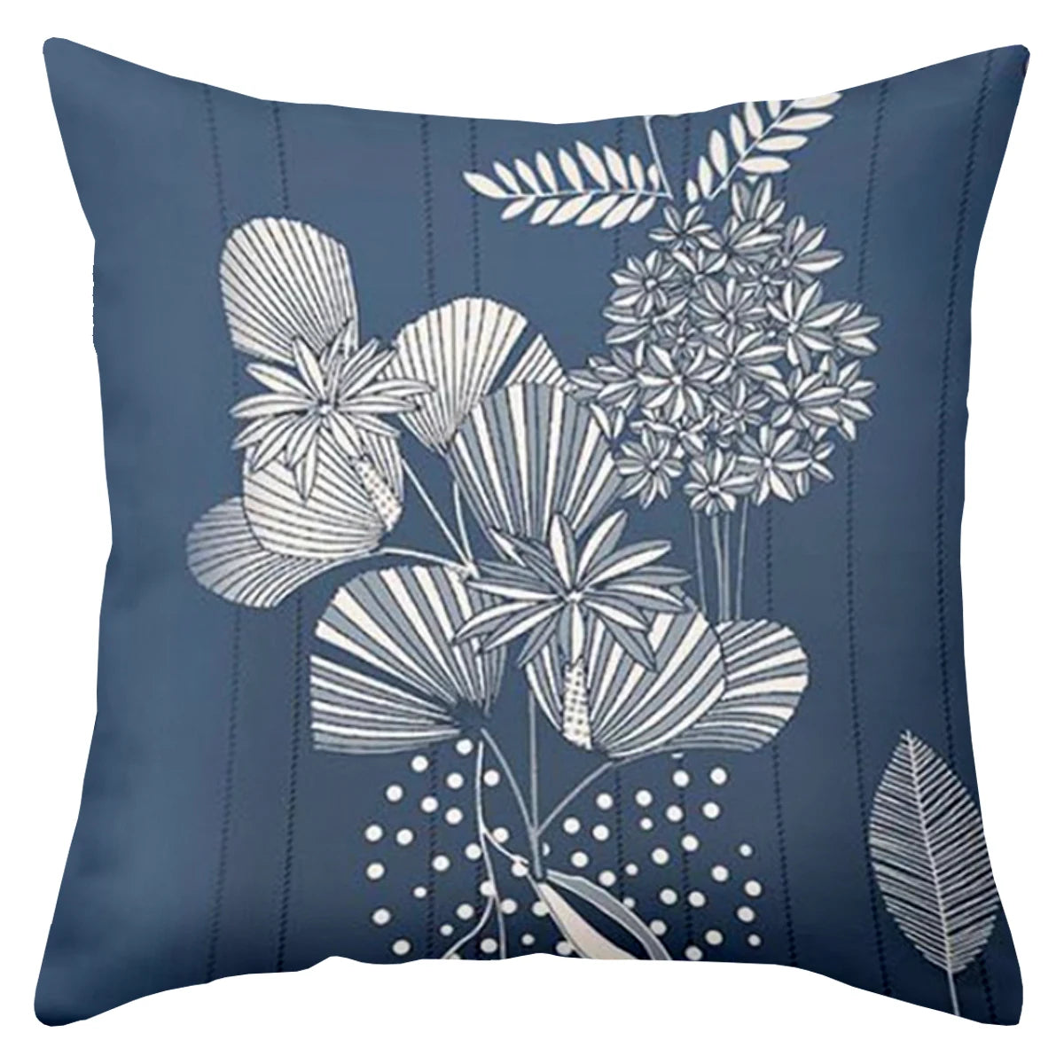 Indigo Floral Cushion Cover