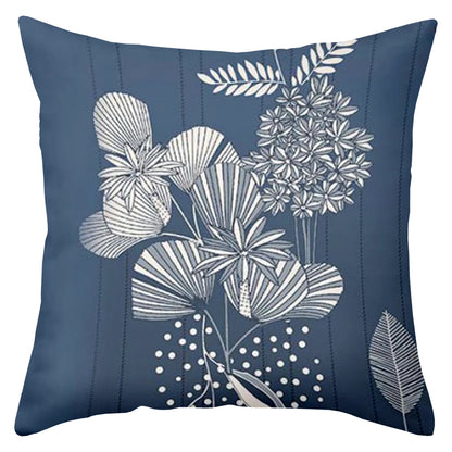 Indigo Floral Cushion Cover