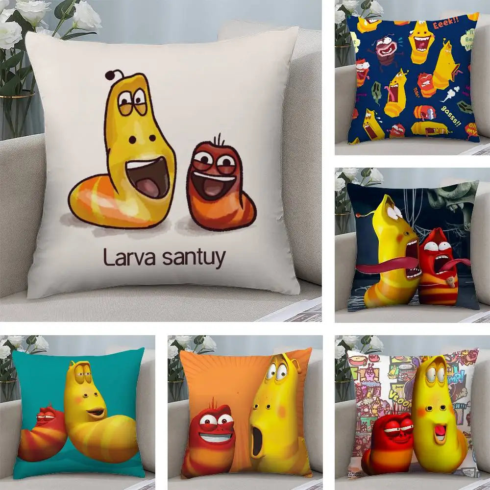 Funny L. Larva Cushion Cover (Double Sided)