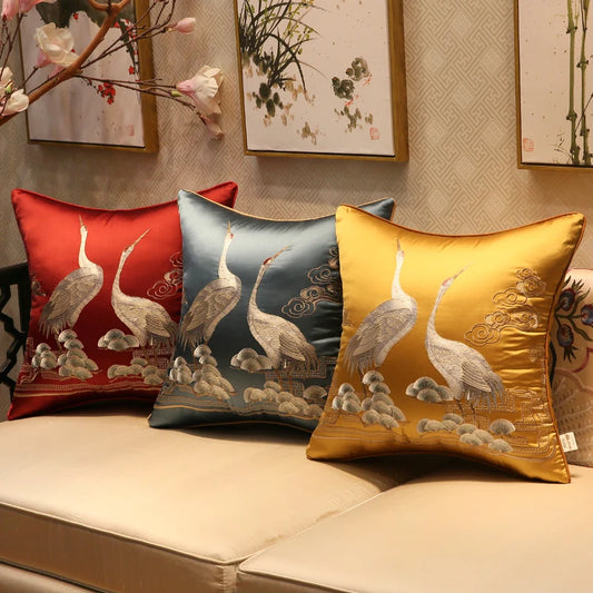 Longevity Crane Cushion Cover