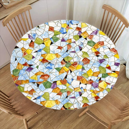 Mosaic Fitted Table Cloth (Round)