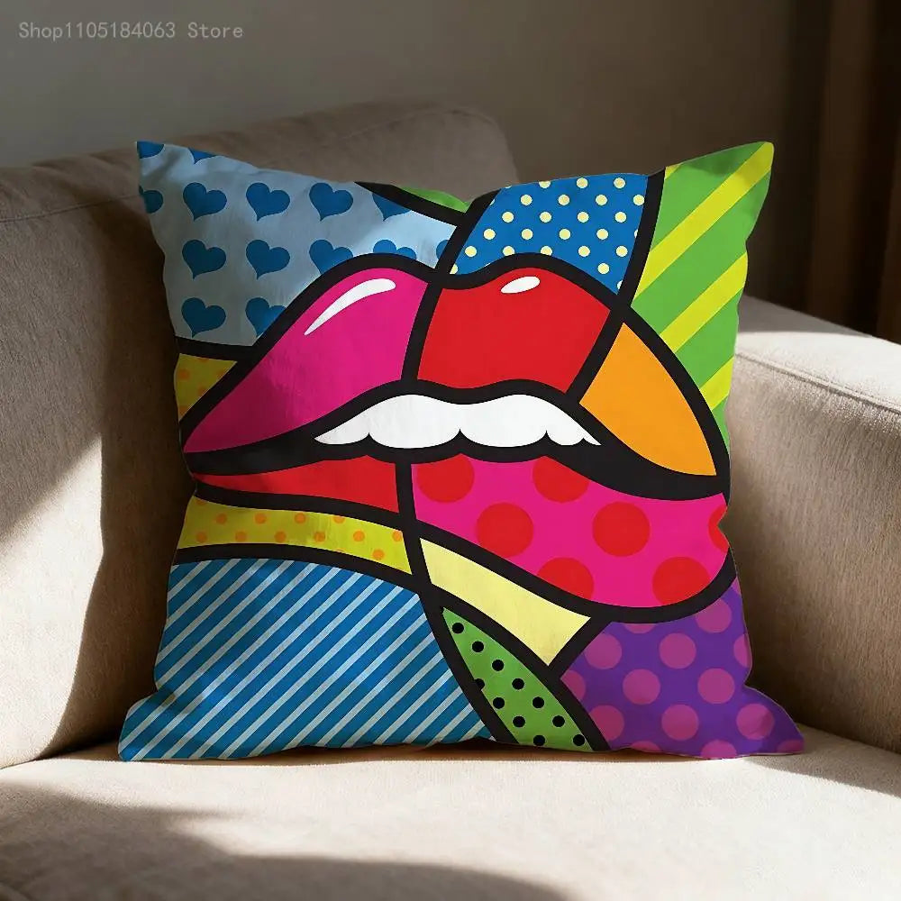 Happy Art Movement Cushion Cover