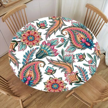 Paisley Floral Fitted Table Cloth (Round)