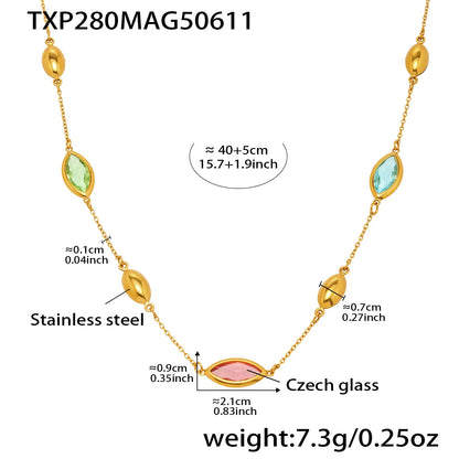 Celine Almond Rainbow Necklace