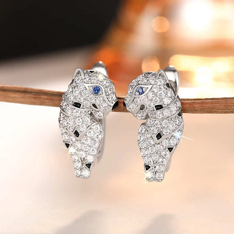 Leopard Cubs Loop Earrings