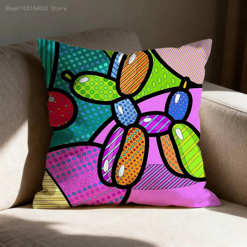Happy Art Movement Cushion Cover