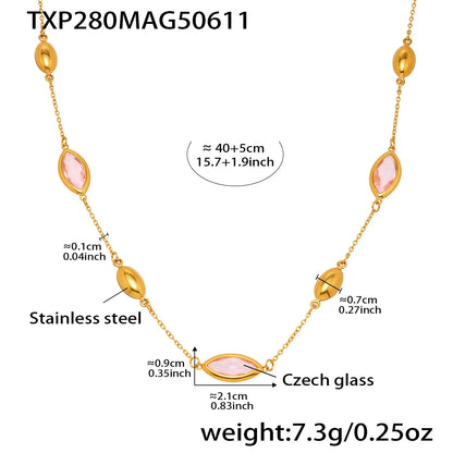 Celine Almond Rainbow Necklace