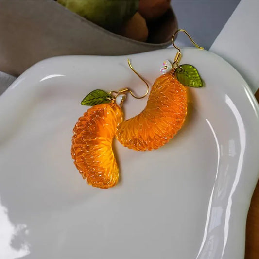 Sweet Orange Drop Earrings