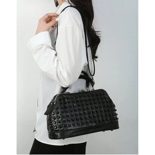 Rivet Rose Shoulder Bag