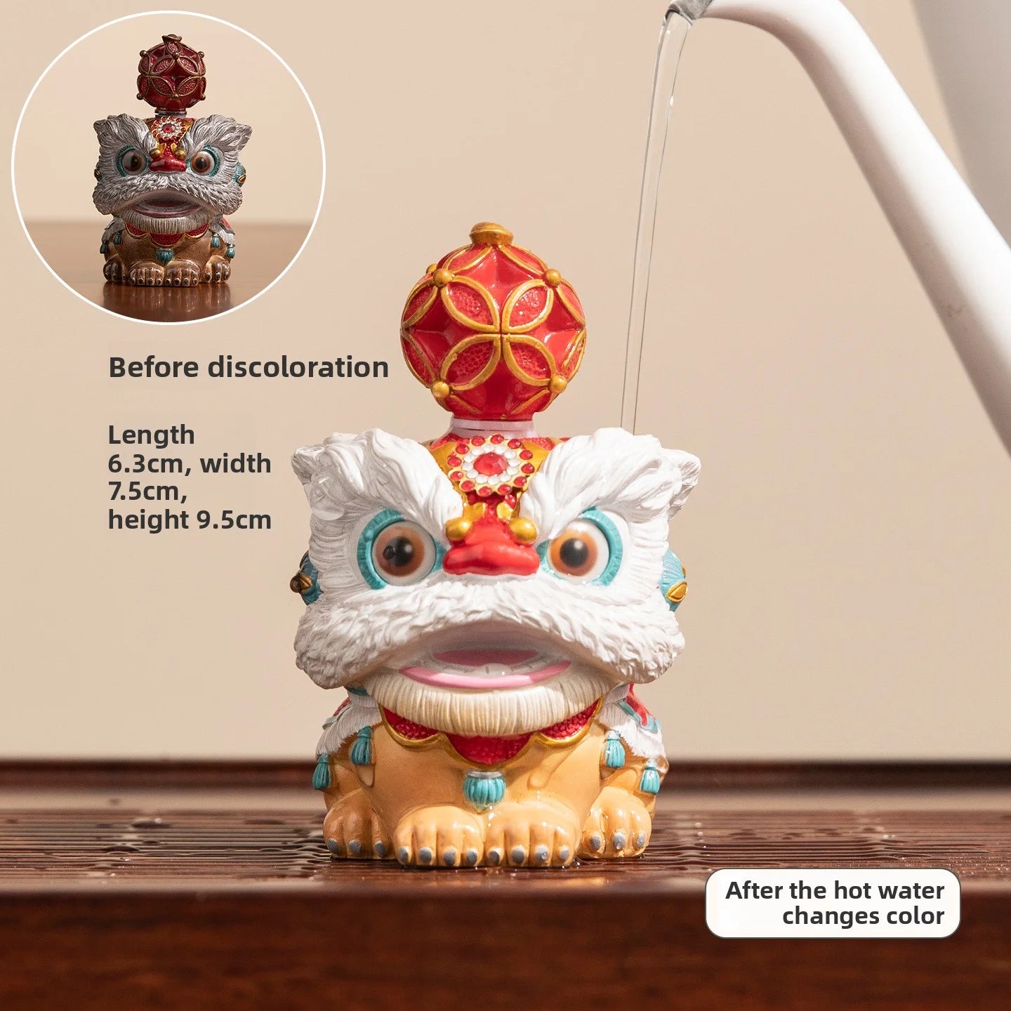 Lucky Lion Color Changing Tea Pet