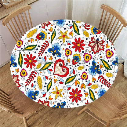Paisley Floral Fitted Table Cloth (Round)