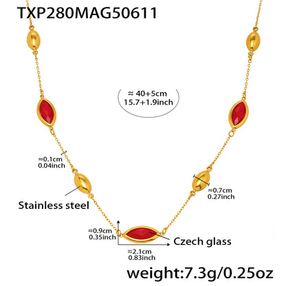 Celine Almond Rainbow Necklace