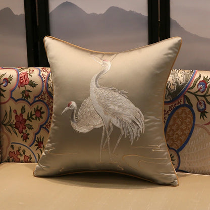 Longevity Crane Cushion Cover