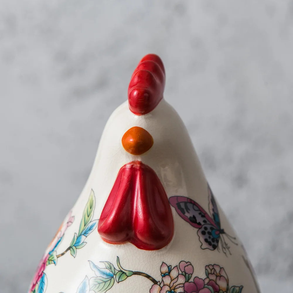 Ceramic Floral Rooster