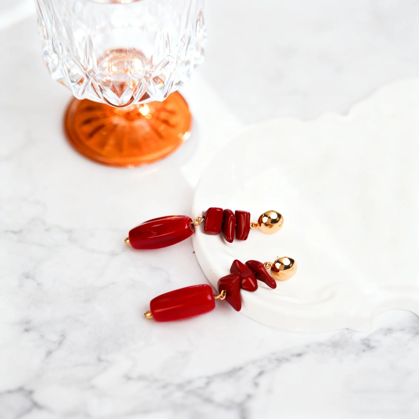 Mila Red Earrings
