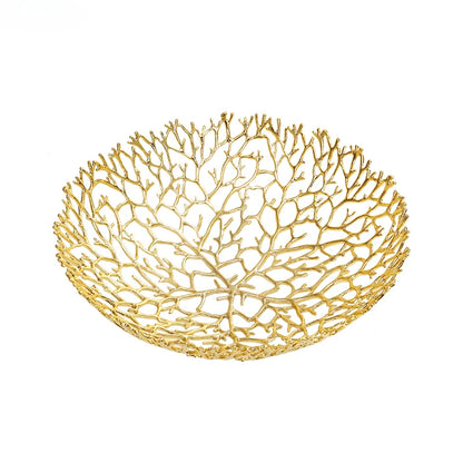 Gold Lattice Fruit Bowl