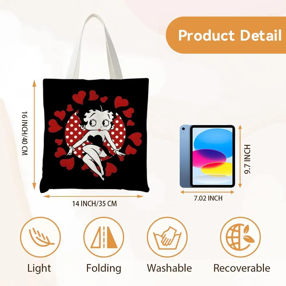 Betty Boop Canvas Tote
