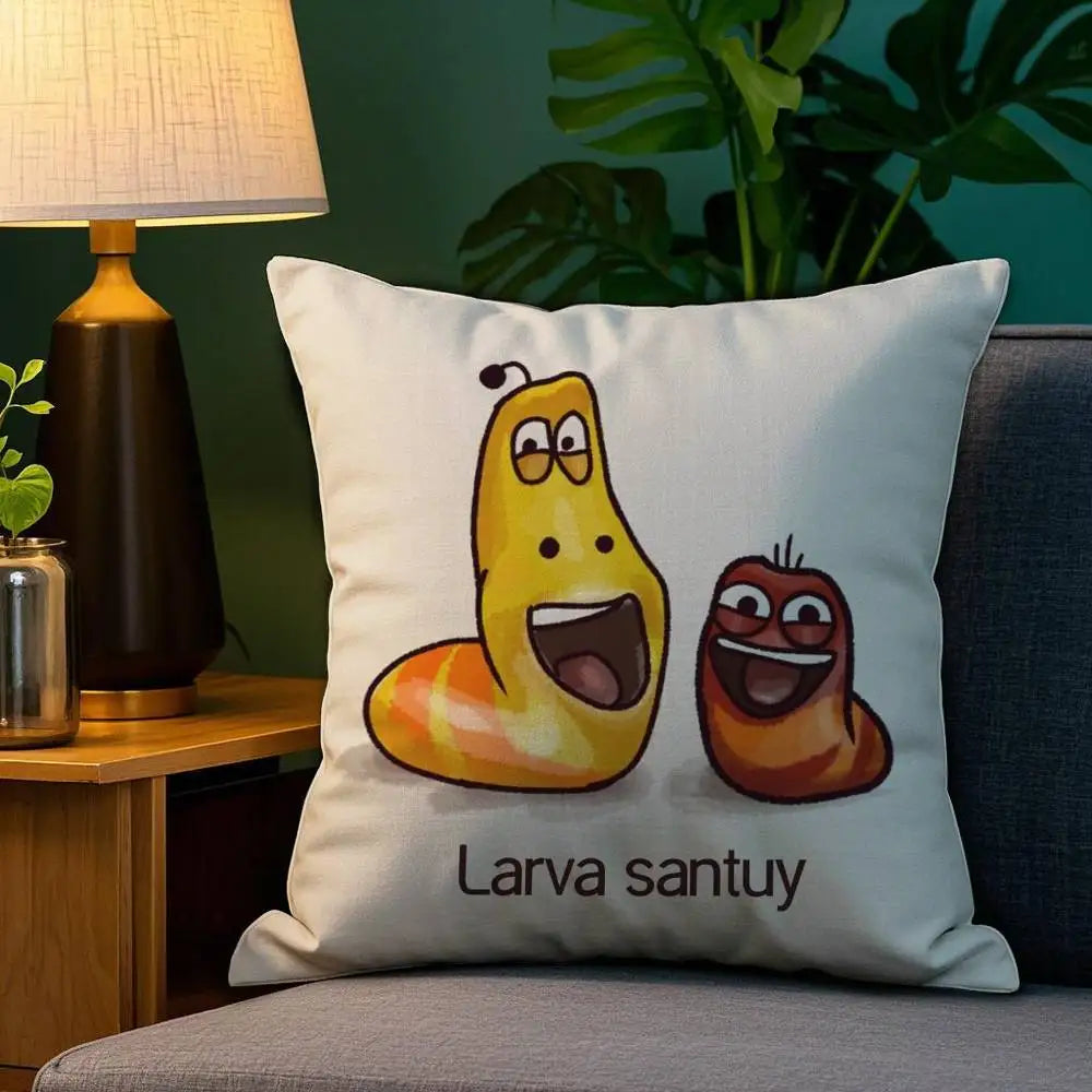 Funny L. Larva Cushion Cover (Double Sided)