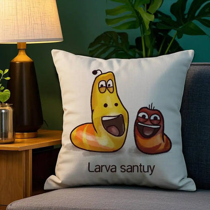 Funny L. Larva Cushion Cover (Double Sided)