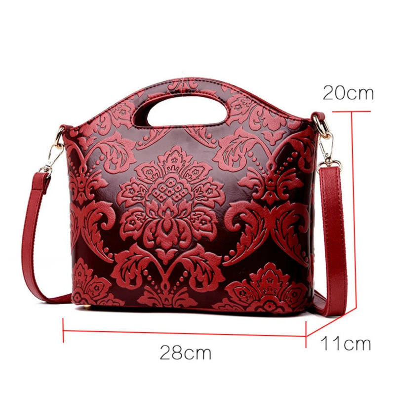 Suzy Wong – Embossed Vintage Leather Bag