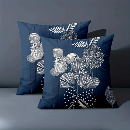 Indigo Floral Cushion Cover
