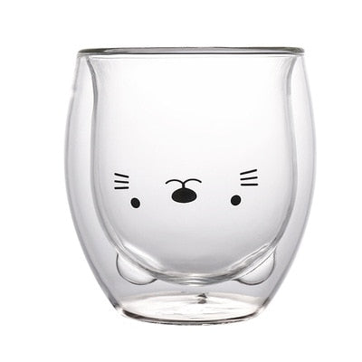 MAD™ Cute Animal Double-Walled Glass (250ml)