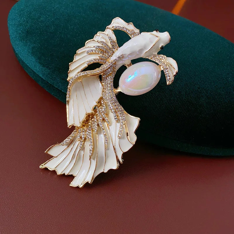Luxe Dancing Fish Brooch