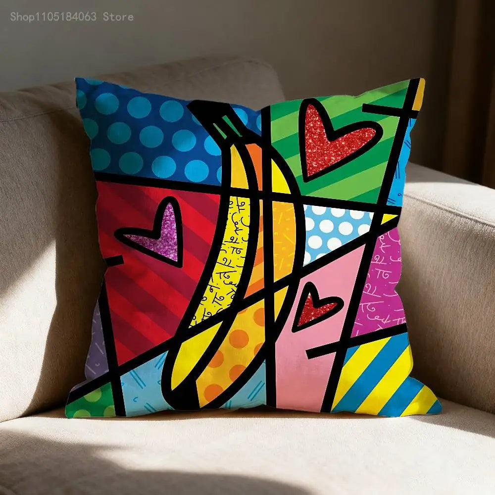 Happy Art Movement Cushion Cover