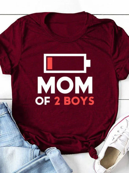 2 Boys Mom T-shirt