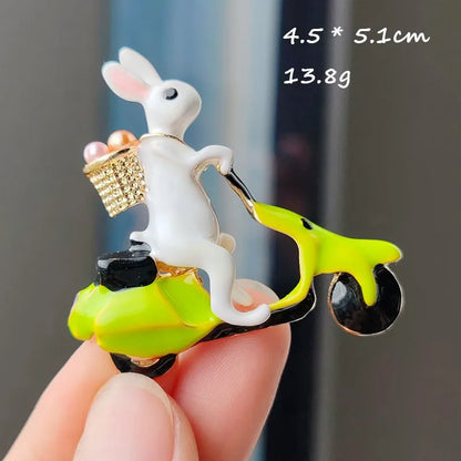 Vespa Easter Bunny Brooch