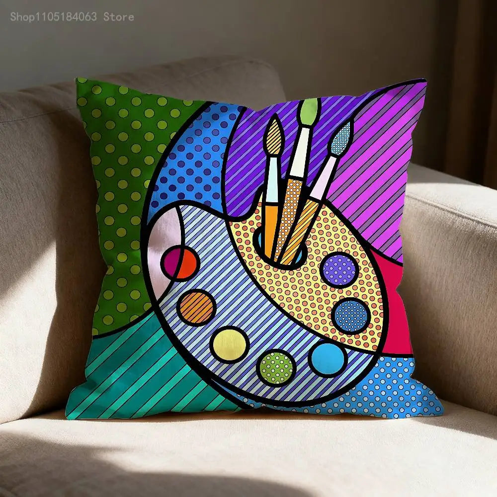 Happy Art Movement Cushion Cover
