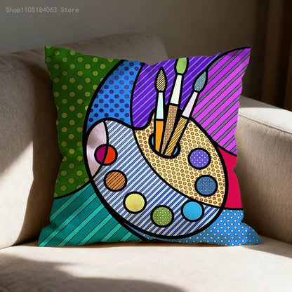 Happy Art Movement Cushion Cover