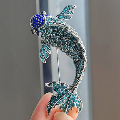 Lucky Koi Rhinestone Brooch