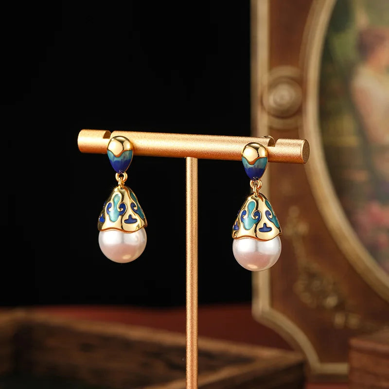 Ema Enamel Drop Earring