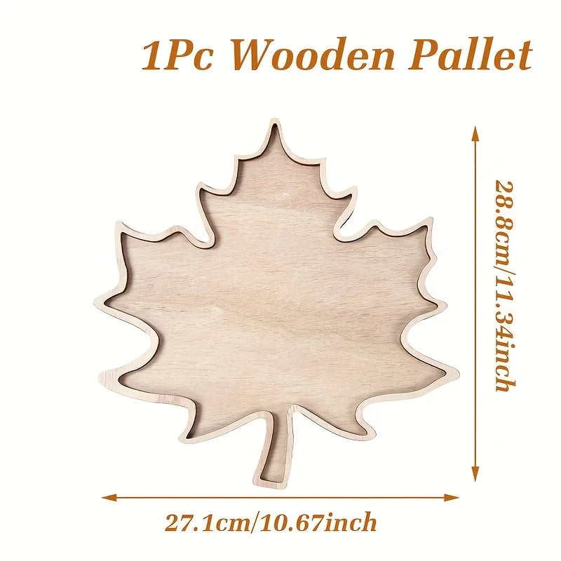 Maple Leaf Wooden Plate