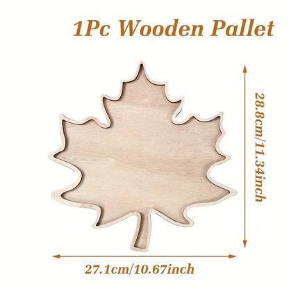 Maple Leaf Wooden Plate