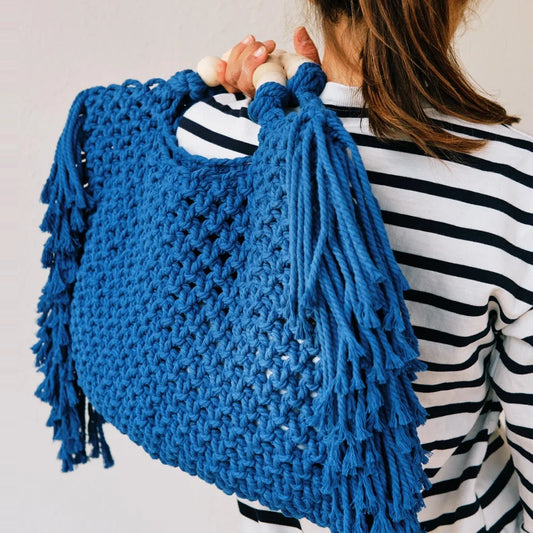 Candy Tassel Knit Bag