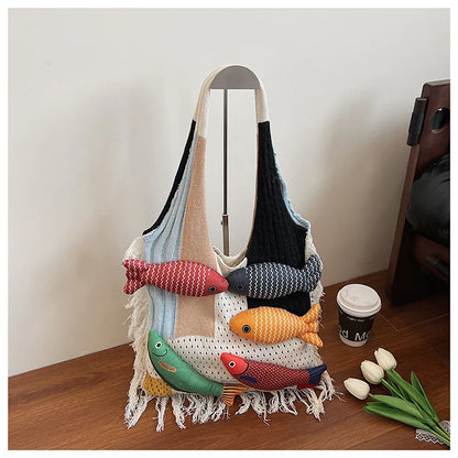 Fisherman's Patchwork Casual Bag