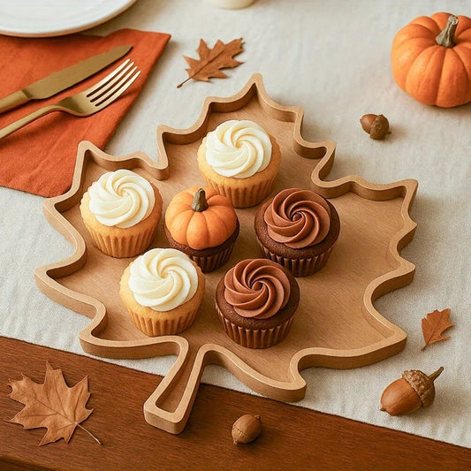 Maple Leaf Wooden Plate