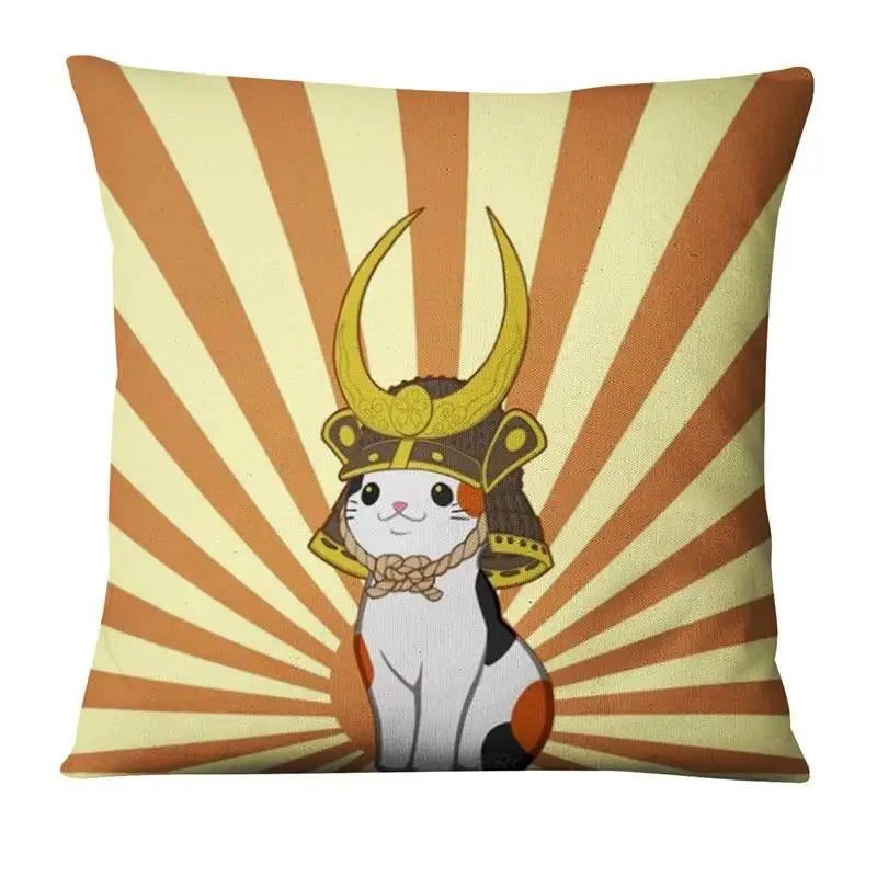 Japanese Lucky Cat Pillow Covers