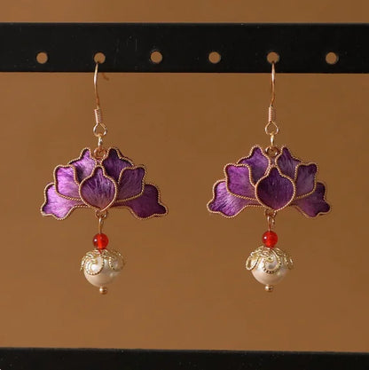 Silk Lotus Earrings