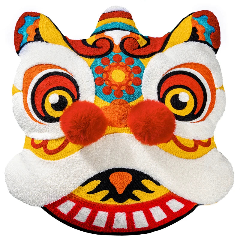 Prosperity Lion and Koi Plush