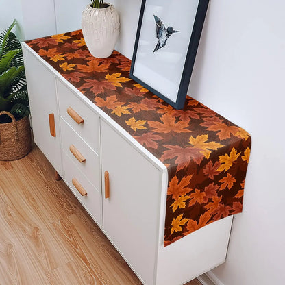 Autumn Maple Leaves Thanksgiving Table Runner