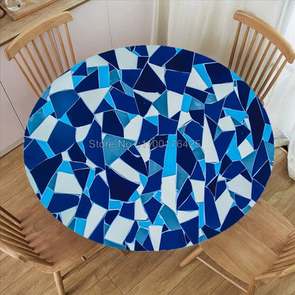 Mosaic Fitted Table Cloth (Round)