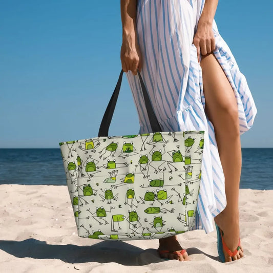 Frog Lovers Big Beach Bag